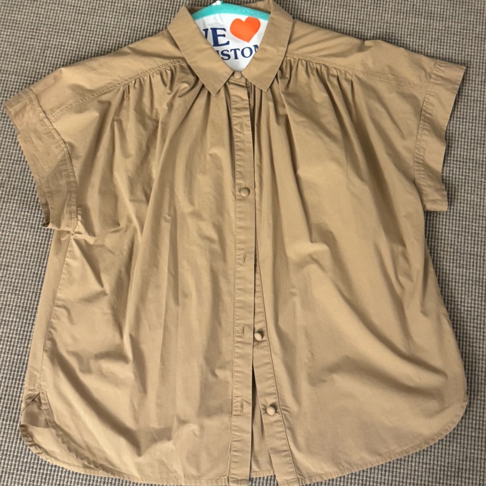 Citizens Of Humanity Beige Button-Up Shirt